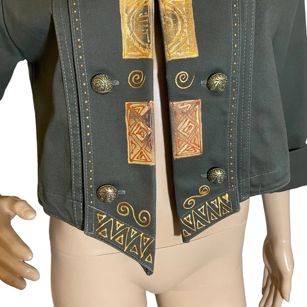 VINTAGE A.C. CLOTHING CROP JACKET  SZ M - Picture 8 of 15